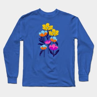 Colorful tropical flower design Long Sleeve T-Shirt